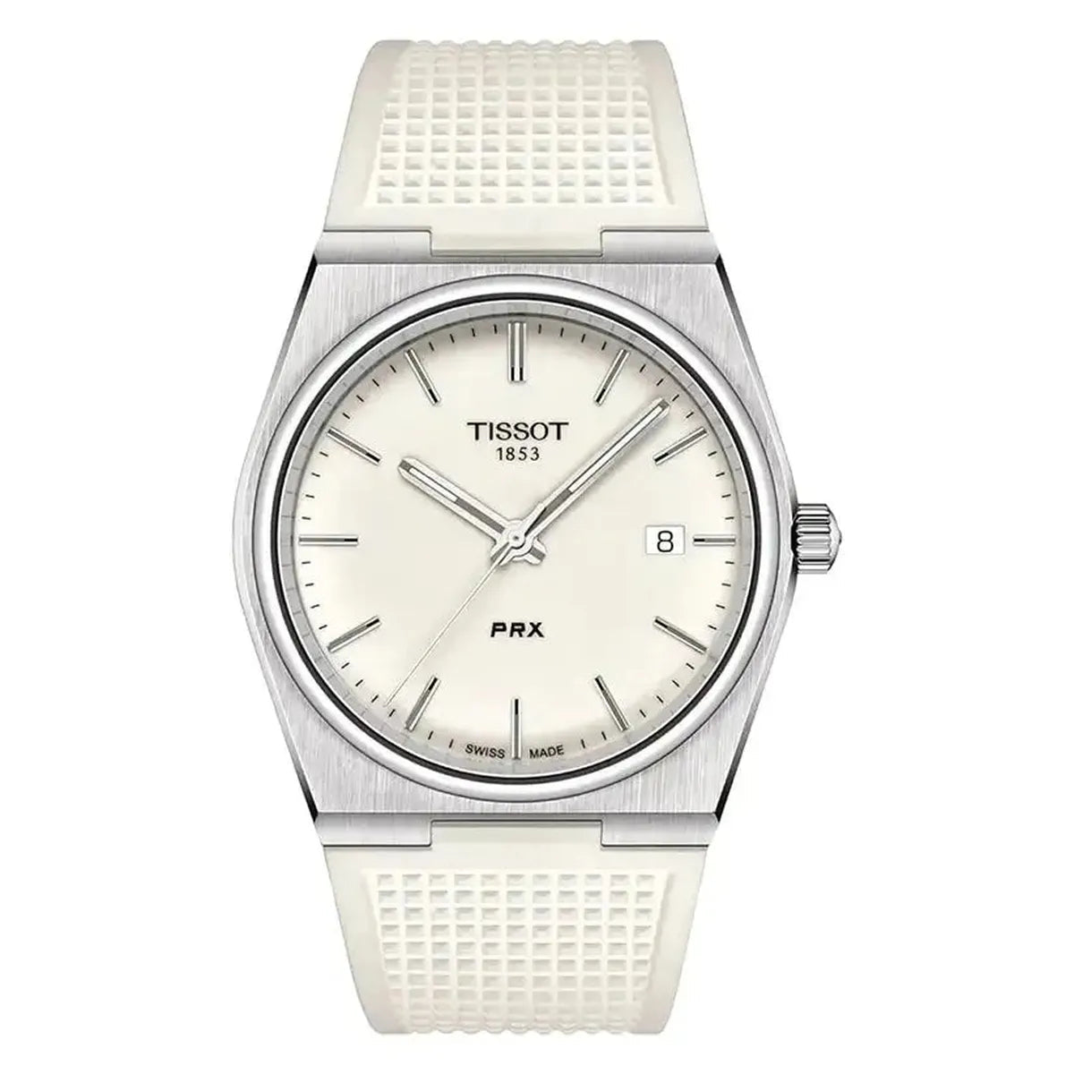 Tissot PRX T137.410.17.011.00 Men's Watch – 40.0mm White Dial Rubber
