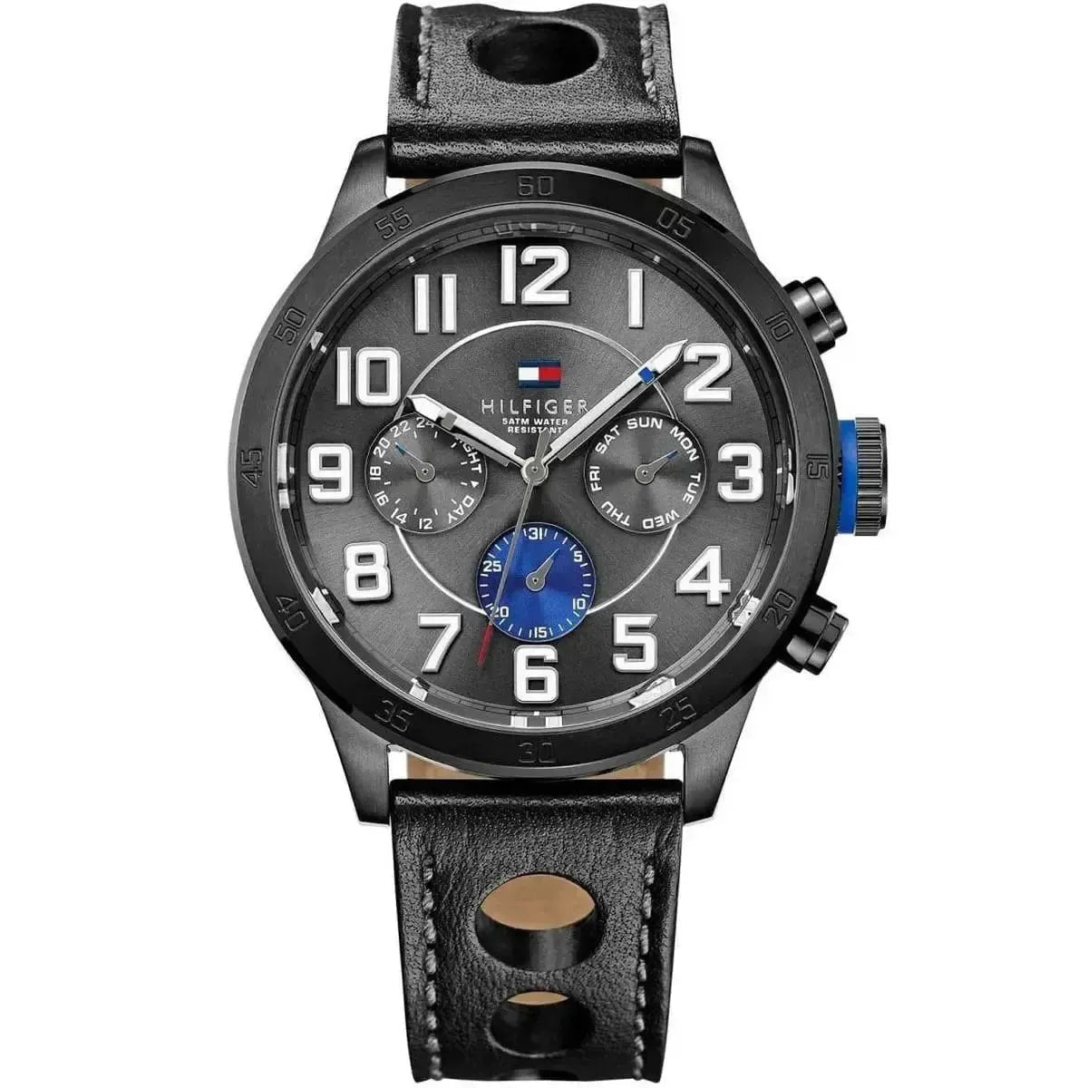 Tommy Hilfiger Trent 1791051 Men's Watch – 46mm Grey Dial Leather