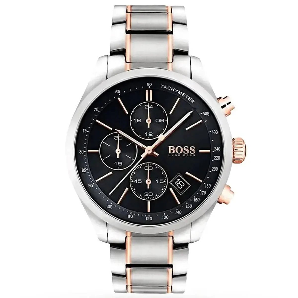 Hugo Boss Grand Prix 1513473 Men's Watch – 44mm Black Dial Stainless Steel