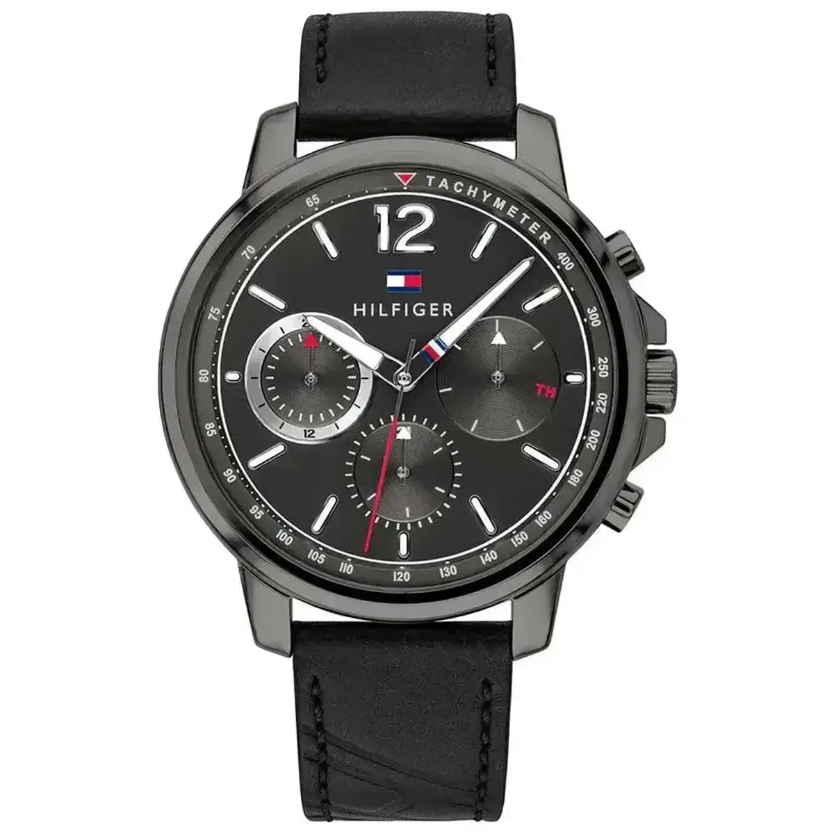 Tommy Hilfiger Landon 1791533 Men's Watch – 44mm Black Dial Leather