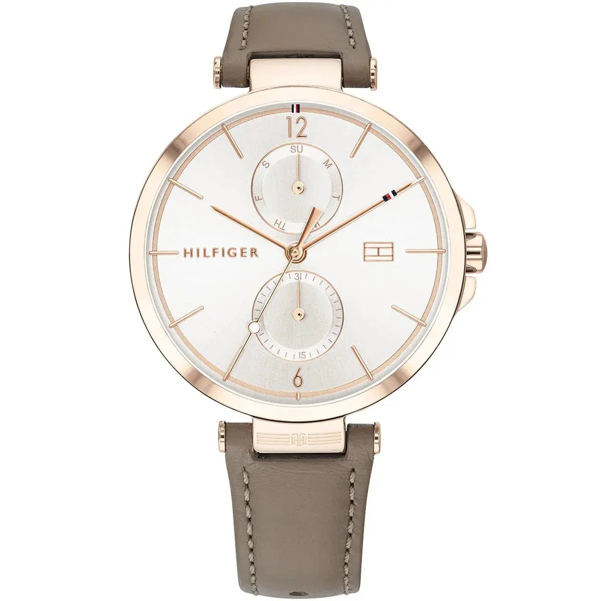 Tommy Hilfiger Angela 1782125 Women's Watch – 36mm Silver Dial Leather