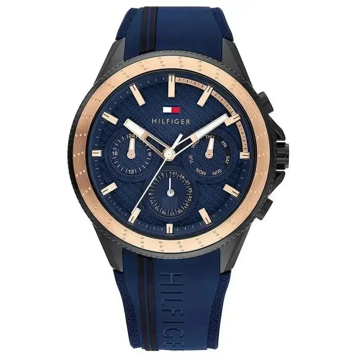 Tommy Hilfiger Aiden 1791860 Men's Watch – 45mm Navy Dial Silicone