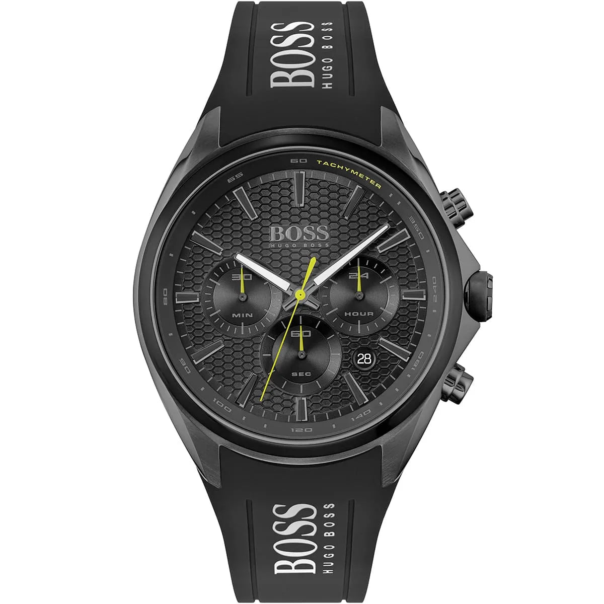 BOSS Distinct Chronograph 1513859 Men's Watch – 46mm Black Dial Silicone