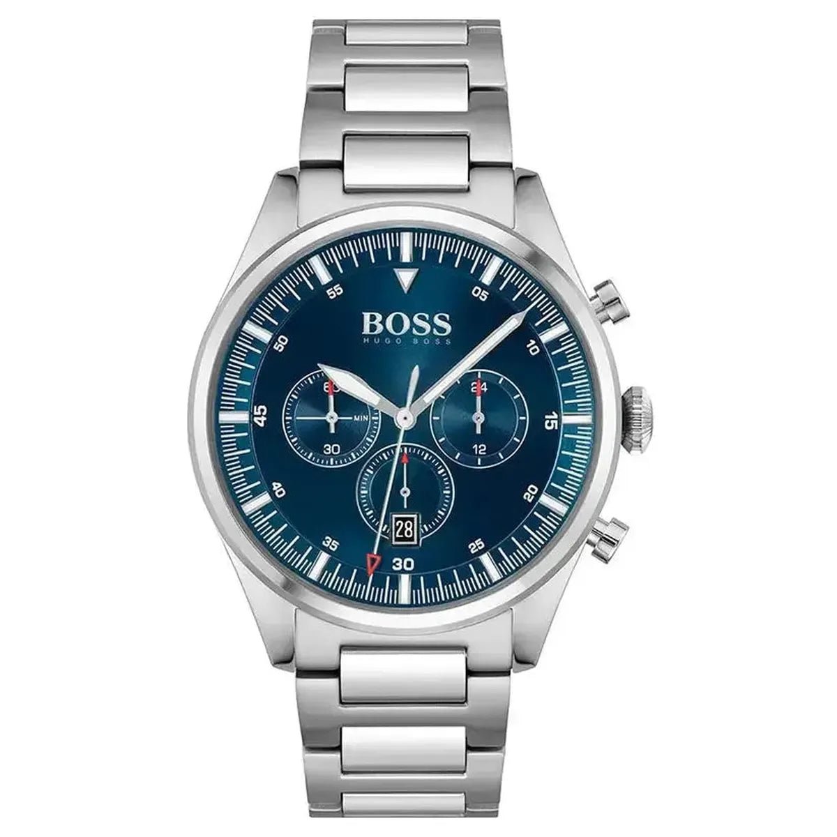 Hugo Boss Pioneer 1513867 Men's Watch – 44mm Blue Dial Stainless Steel