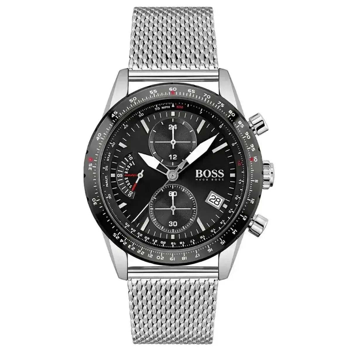 Hugo Boss Pilot Edition 1513886 Men's Watch – 44mm Black Dial Stainless Steel