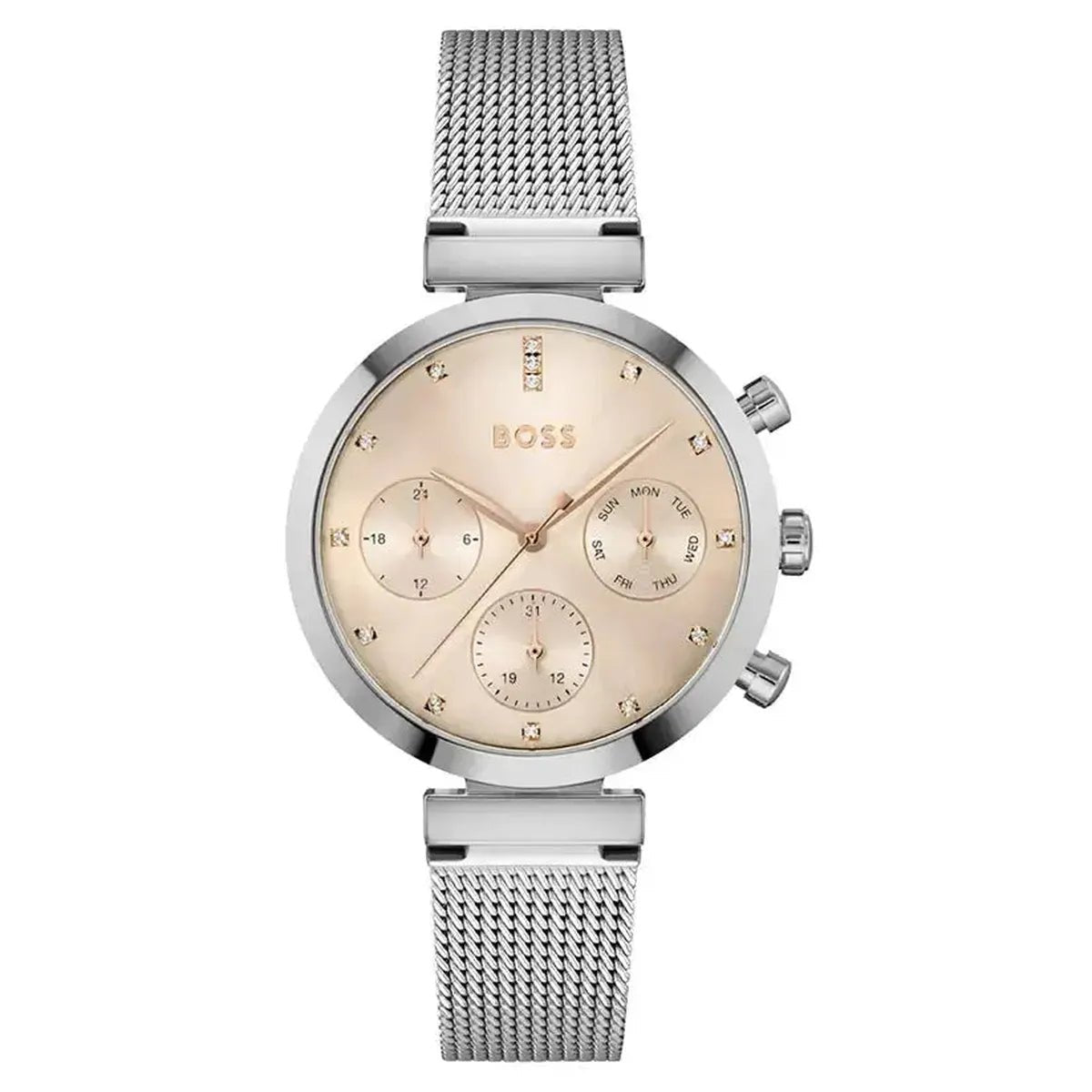 Hugo Boss Flawless 1502625 Women's Watch – 36mm Rose Gold Dial Stainless Steel