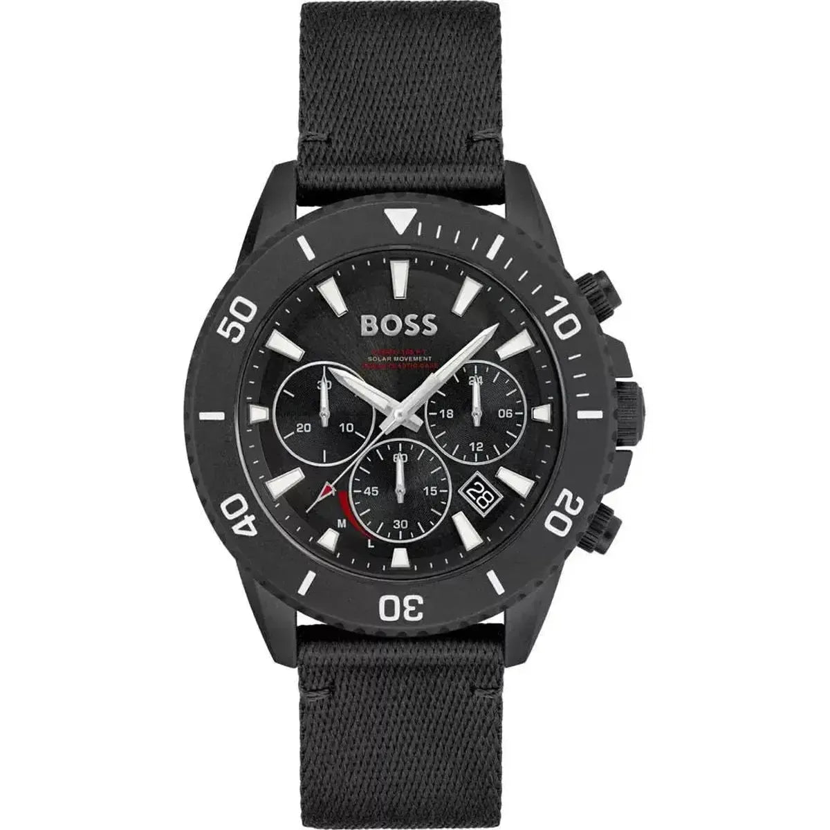 Hugo Boss Admiral 1513918 Men's Watch – 46mm Black Dial Nylon
