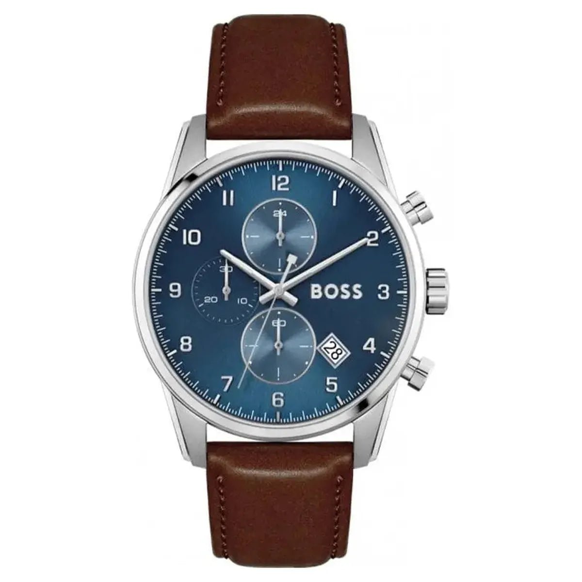 Hugo Boss Skymaster 1513940 Men's Watch – 44mm Blue Dial Leather