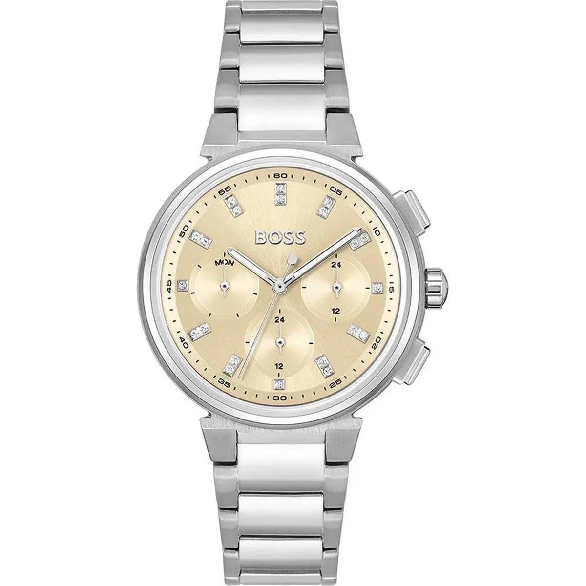 Hugo Boss One 1502676 Women's Watch – 38mm Beige Dial with Silver Stainless Steel Bracelet