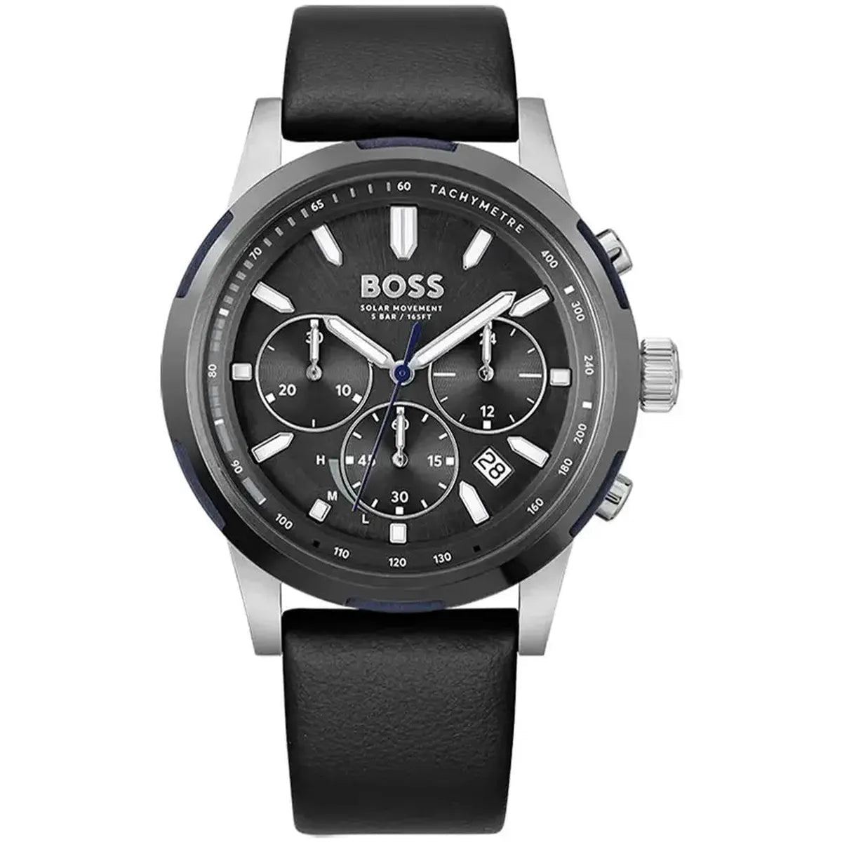 Hugo Boss Solgrade 1514031 Men's Watch – 44.0mm Black Dial Leather