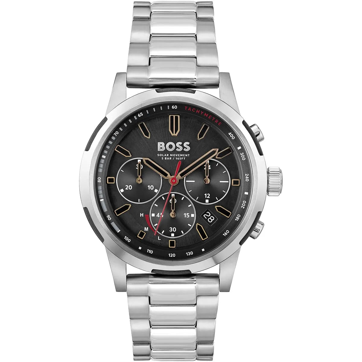 BOSS Solgrade 1514032 Men's Watch – 44mm Black Dial Stainless Steel