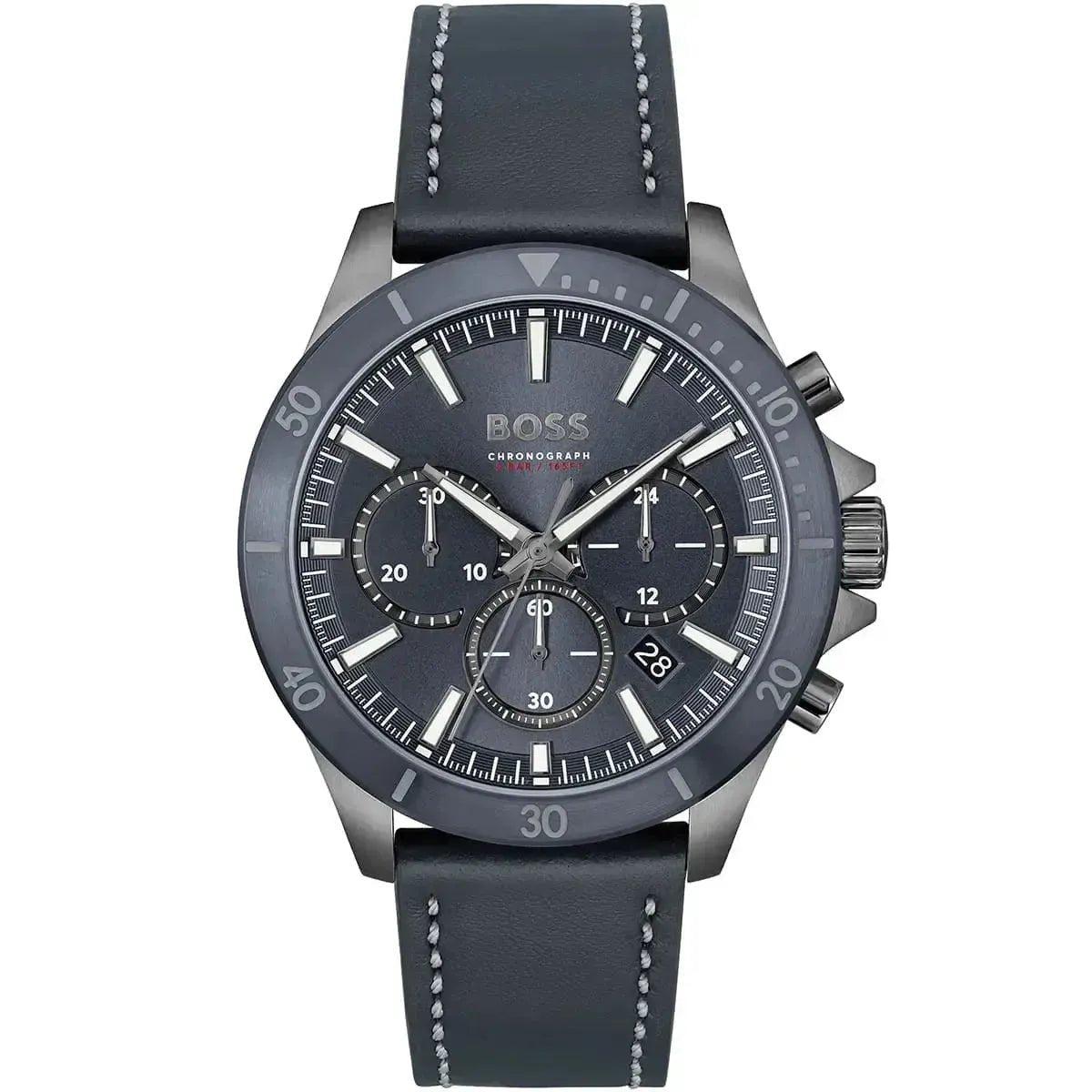 Hugo Boss Troper 1514056 Men's Watch – 45mm Navy Dial Leather