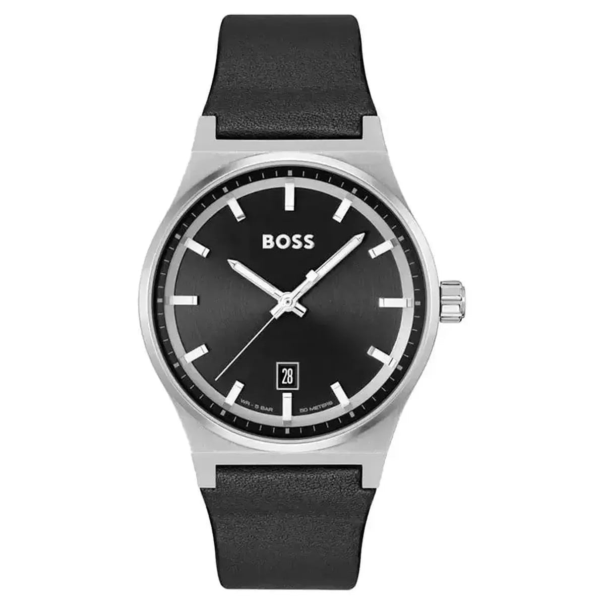 Hugo Boss Candor 1514075 Men's Watch – 41mm Black Dial Leather