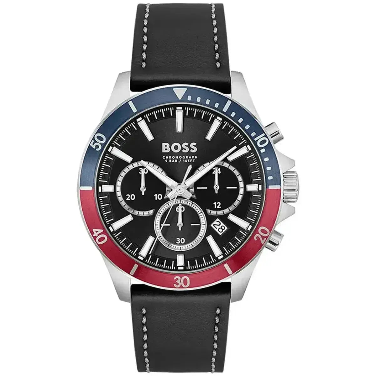 Hugo Boss Troper 1514099 Men's Watch – 45mm Black Dial Leather