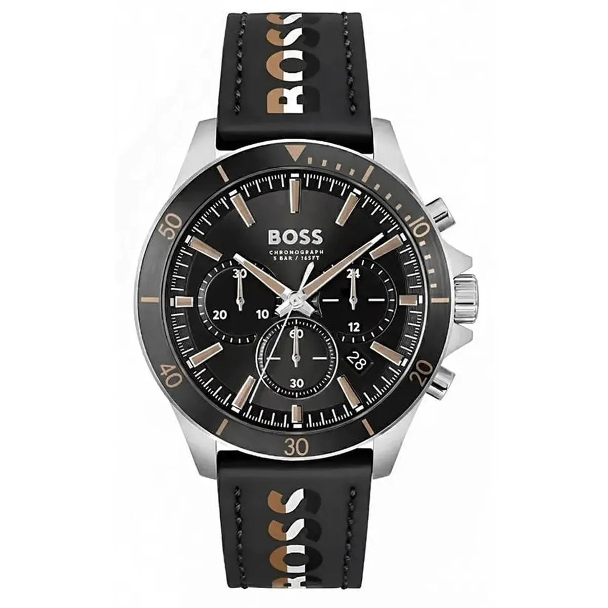 Hugo Boss Troper 1514121 Men's Watch – 45mm Black Dial Leather