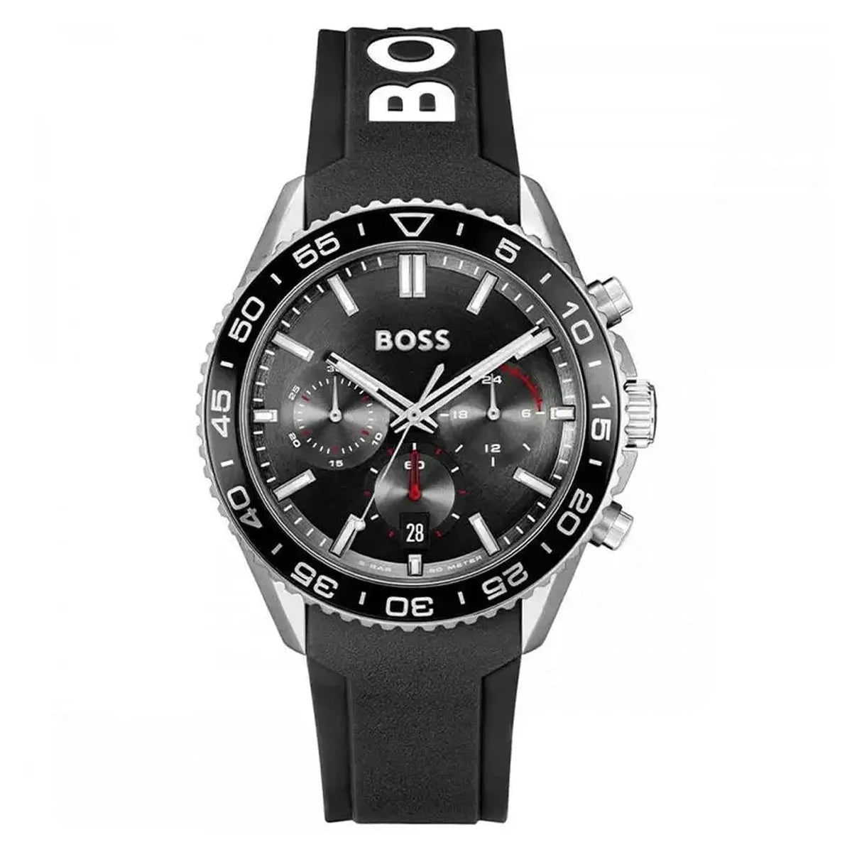 Hugo Boss Runner 1514141 Men's Watch – 43mm Black Dial Silicone