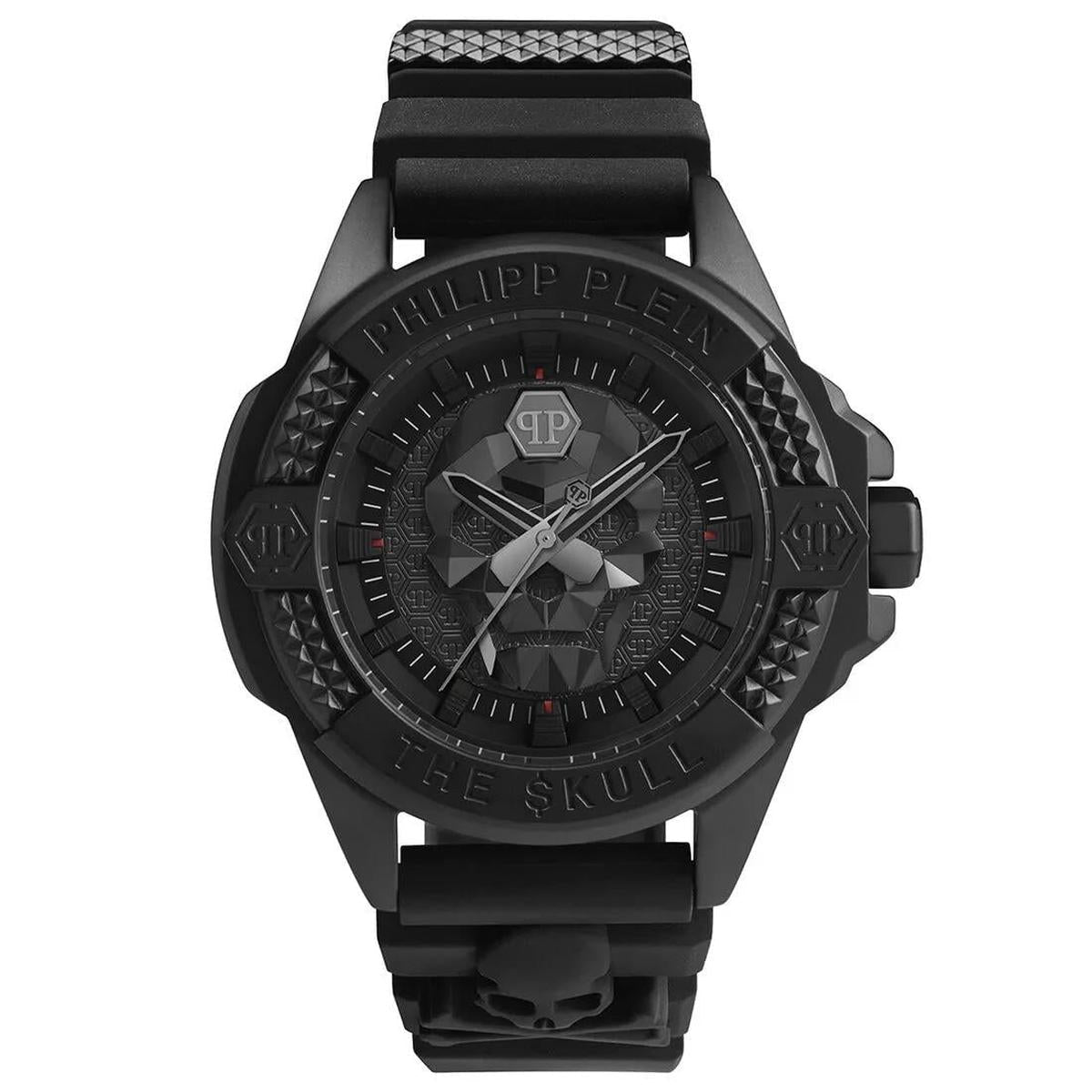 Philipp Plein The $kull PWAAA0721 Men's Watch – 44mm Black Dial Silicone