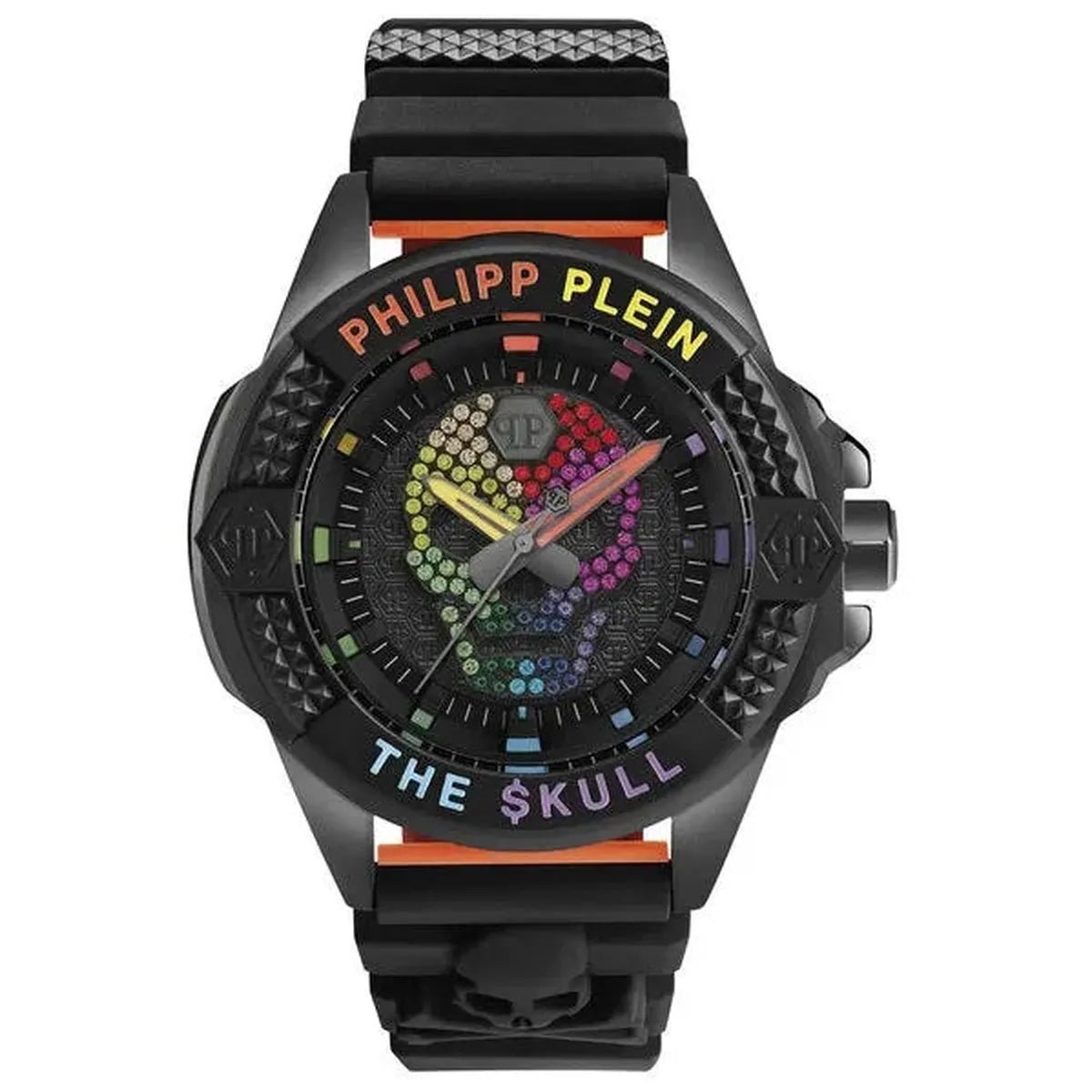 Philipp Plein The $kull Titan Rainbow Black Dial Crystal Men's Watch PWAAA1121