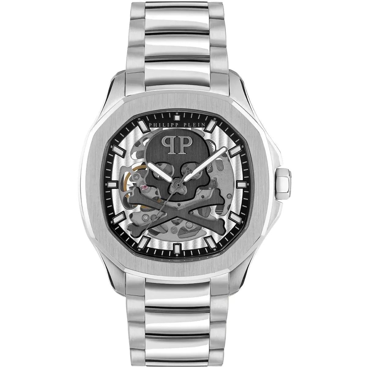 Philipp Plein The $keleton $pectre PWRAA0223 Men's Watch – 42mm Silver Dial Stainless Steel