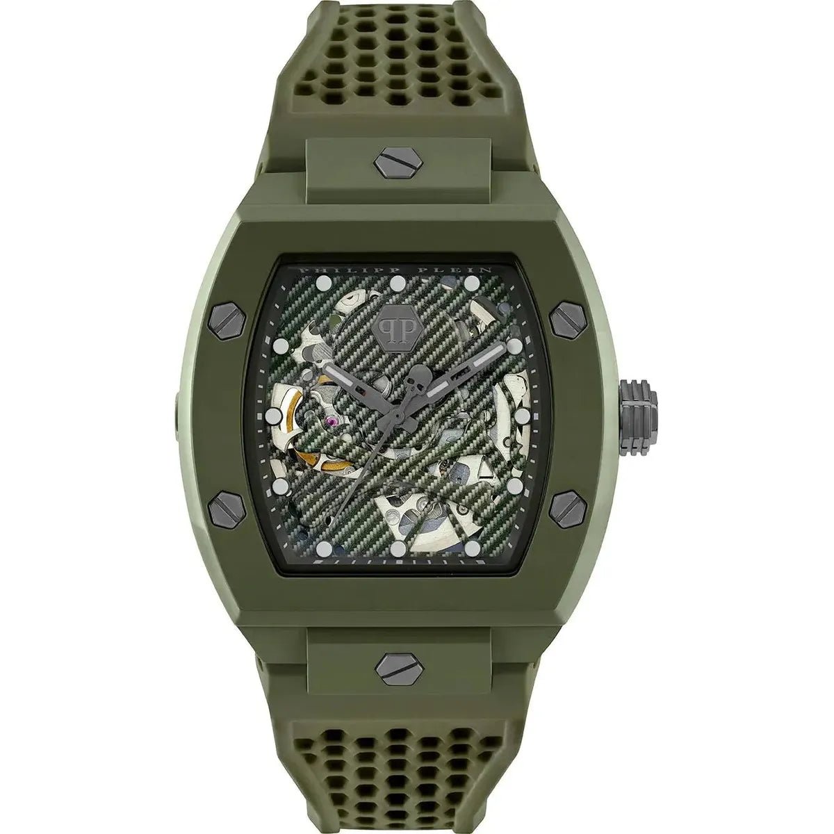 Philipp Plein The $keleton Ecoceramic PWVBA0223 Men's Watch – 44mm Green Dial Silicone