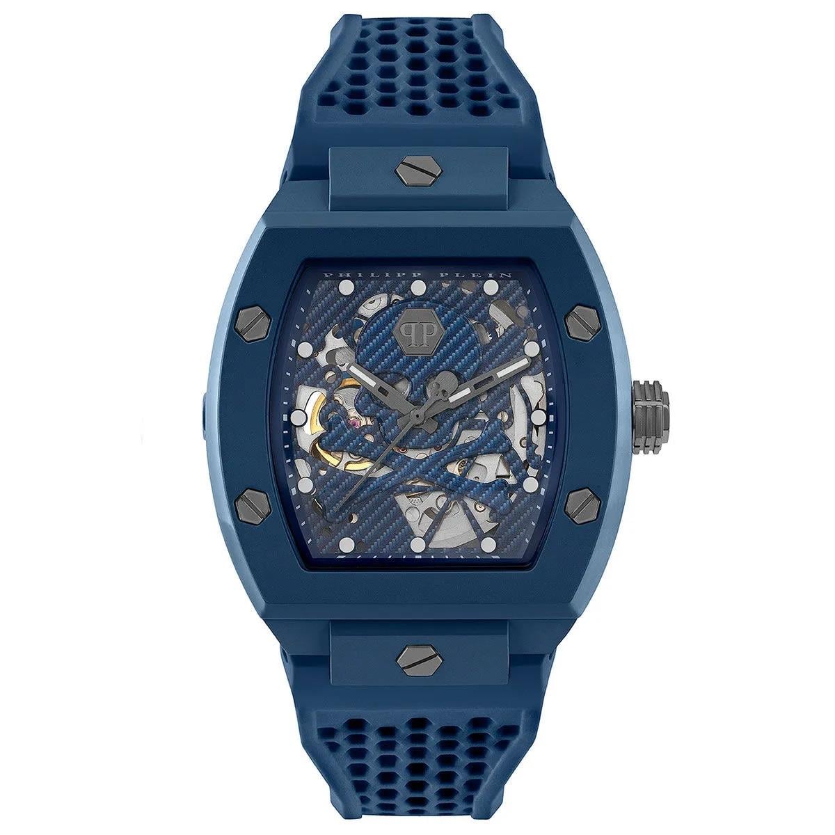 Philipp Plein The $keleton Ecoceramic PWVBA0323 Men's Watch – 44mm Blue Dial Silicone