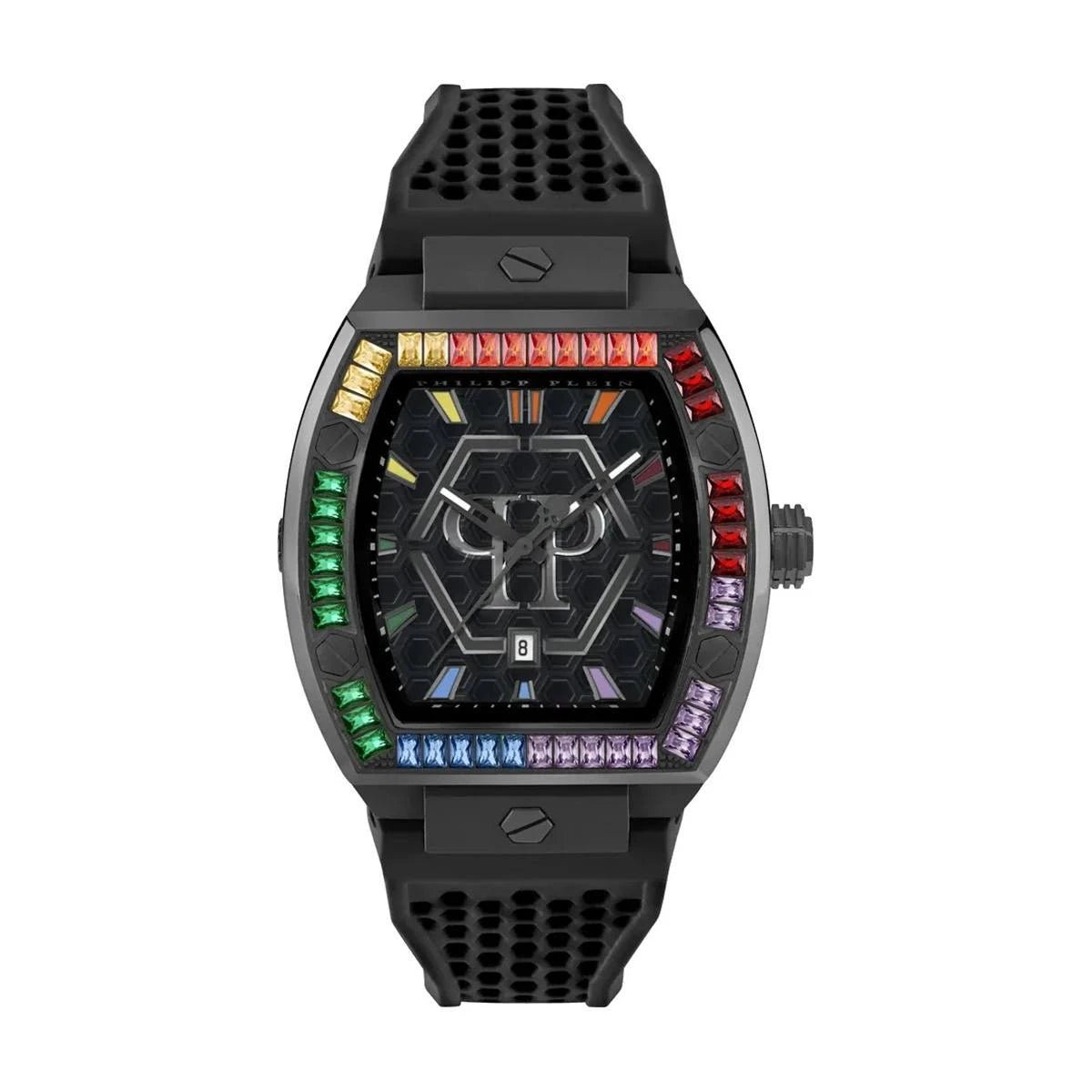 Philipp Plein The Hexagon Phantom PWPUA0324 Men's Watch – 44mm Black Dial Silicone