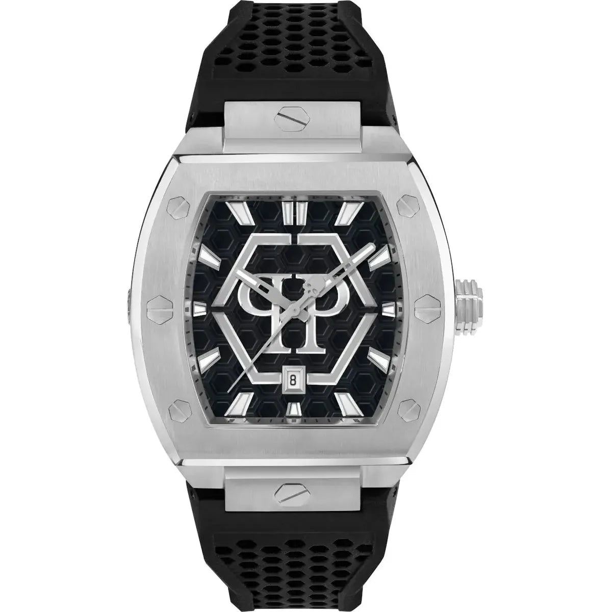 Philipp Plein The Hexagon Phantom PWPUA0524 Men's Watch – 44mm Black Dial Silicone