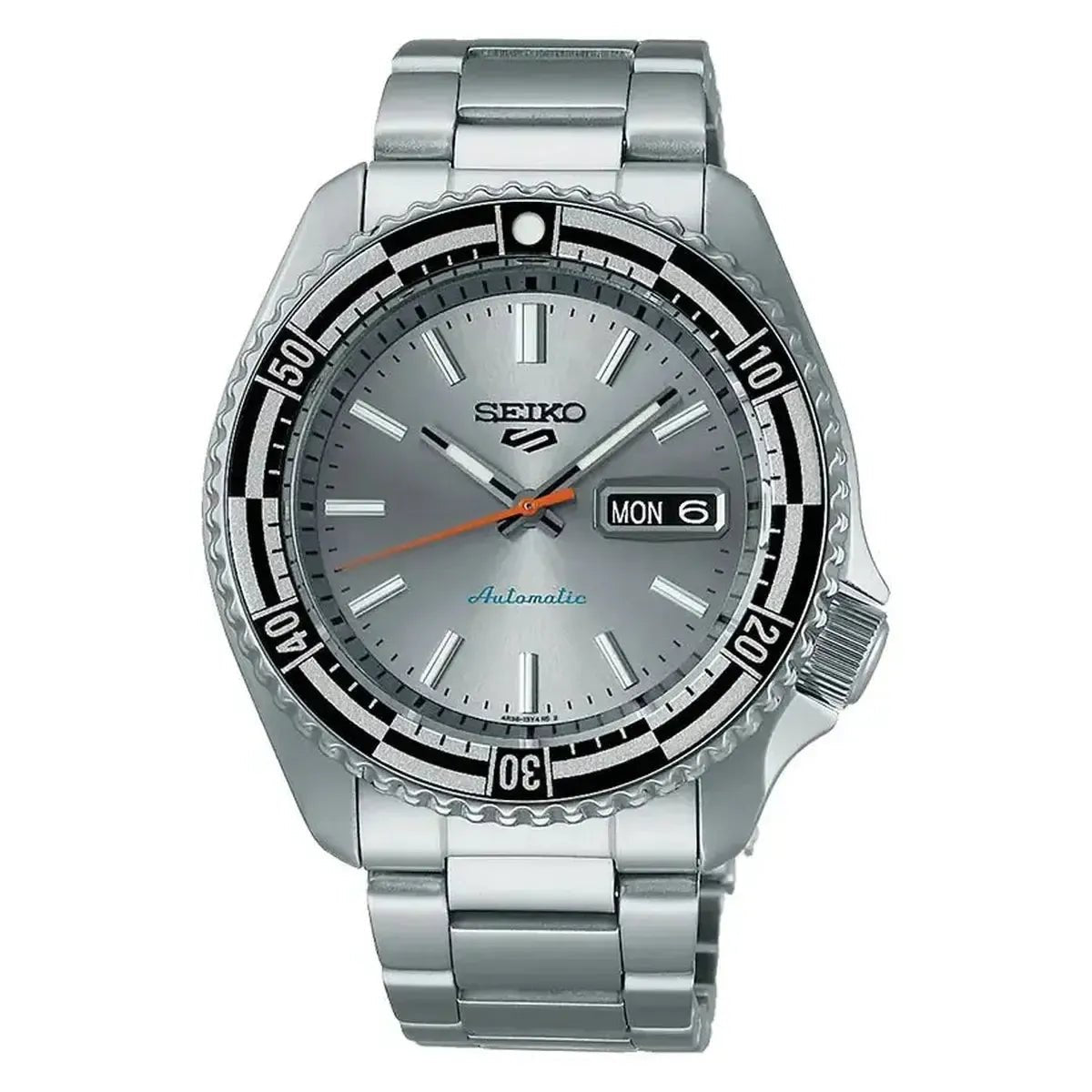 Seiko 5 Sports SRPK09K1 Men's Watch – 42.5mm Silver Dial Stainless Steel